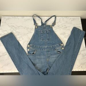 Therabouts Girls Overalls Coveralls Sz 14.5P Plus Blue Denim Jeans Buckl…​